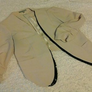 Tan and black sequin blazer
